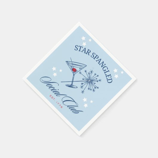 Amerikanische Unabhängigkeitstag-Cocktail-Serviett Serviette (Ecke)