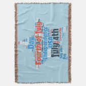 Amerikanische Unabhängigkeitstag Decke (Vorderseite Vertikal)