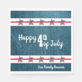 Amerikanische Unabhängigkeitstag Denim Paper Napki Serviette