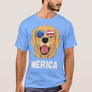 Amerikanische Unabhängigkeitstag Dog American Flag T-Shirt