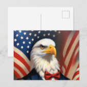 Amerikanische Unabhängigkeitstag Eagle Postkarte (Vorne/Hinten)