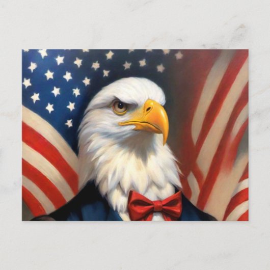 Amerikanische Unabhängigkeitstag Eagle Postkarte (Vorderseite)