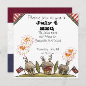 Amerikanische Unabhängigkeitstag Einladung (Vorne/Hinten)