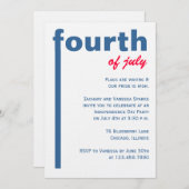 Amerikanische Unabhängigkeitstag Einladung (Vorne/Hinten)