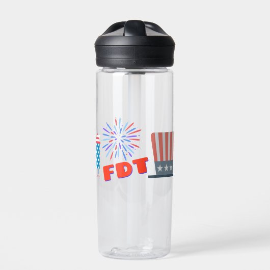 Amerikanische Unabhängigkeitstag FDT Foxtrot Delta Trinkflasche (Vorderseite)