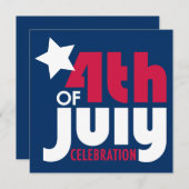 Amerikanische Unabhängigkeitstag Feier Einladung (Vorne/Hinten)