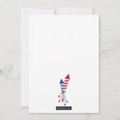 Amerikanische Unabhängigkeitstag Feuerwerkskörper Einladung (Rückseite)