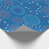 Amerikanische Unabhängigkeitstag Fireworks Geschenkpapier (Ecke)