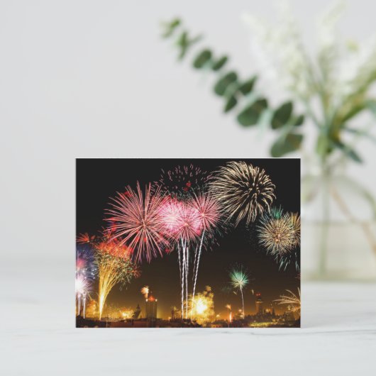 amerikanische Unabhängigkeitstag Fireworks Postcar Postkarte (Stehend Vorderseite)