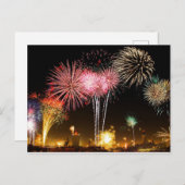 amerikanische Unabhängigkeitstag Fireworks Postcar Postkarte (Vorne/Hinten)