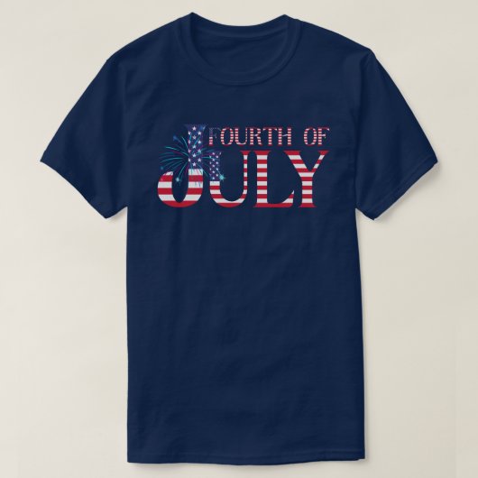 Amerikanische Unabhängigkeitstag Fireworks T-Shirt (Design vorne)