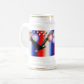 Amerikanische Unabhängigkeitstag Fireworks-Tasse Bierglas (Vorderseite Links)
