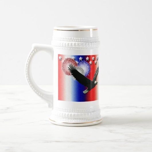 Amerikanische Unabhängigkeitstag Fireworks-Tasse Bierglas (Links)