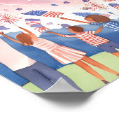 Amerikanische Unabhängigkeitstag Fireworks | Water Poster (Ecke)