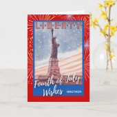 Amerikanische Unabhängigkeitstag für die Brudersch Karte (Gelbe Blume)