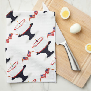 Amerikanische Unabhängigkeitstag Geburtstagskuchen Handtuch