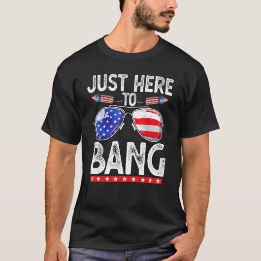 Amerikanische Unabhängigkeitstag gerade hier zu Ba T-Shirt (Vorderseite)