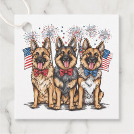Amerikanische Unabhängigkeitstag German Shepherd H Geschenkanhänger