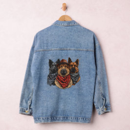 Amerikanische Unabhängigkeitstag German Shepherd H Jeansjacke