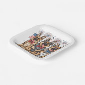 Amerikanische Unabhängigkeitstag German Shepherd H Pappteller (Gewinkelt)