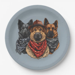 Amerikanische Unabhängigkeitstag German Shepherd H Pappteller