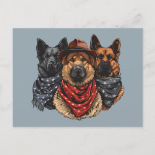 Amerikanische Unabhängigkeitstag German Shepherd H Postkarte