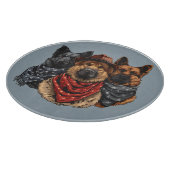 Amerikanische Unabhängigkeitstag German Shepherd H Schneidebrett (Ecke)