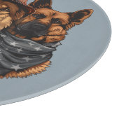 Amerikanische Unabhängigkeitstag German Shepherd H Schneidebrett (Ecke)