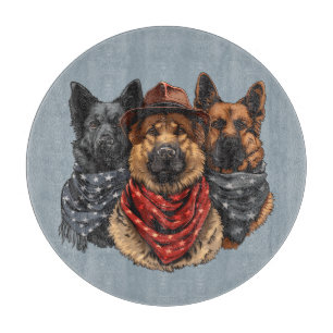 Amerikanische Unabhängigkeitstag German Shepherd H Schneidebrett