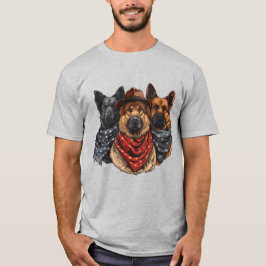 Amerikanische Unabhängigkeitstag German Shepherd H T-Shirt