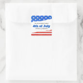 Amerikanische Unabhängigkeitstag Glitzer Amerikani Quadratischer Aufkleber (Tasche)