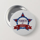 Amerikanische Unabhängigkeitstag Glitzer Button (Vorne & Hinten)