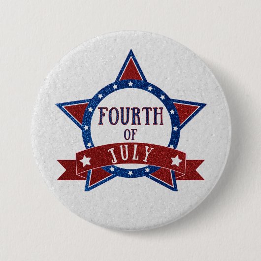 Amerikanische Unabhängigkeitstag Glitzer Button (Vorderseite)