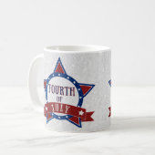 Amerikanische Unabhängigkeitstag Glitzer Kaffeetasse (Vorderseite Links)