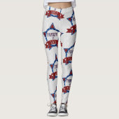 Amerikanische Unabhängigkeitstag Glitzer Leggings (Vorderseite)
