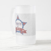 Amerikanische Unabhängigkeitstag Glitzer Mattglas Bierglas (Vorderseite Links)