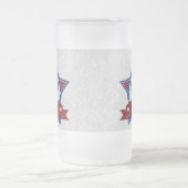 Amerikanische Unabhängigkeitstag Glitzer Mattglas Bierglas (Mittel)