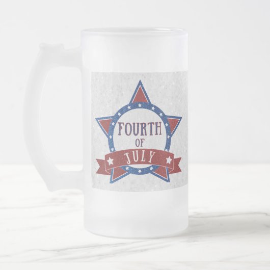 Amerikanische Unabhängigkeitstag Glitzer Mattglas Bierglas (Links)