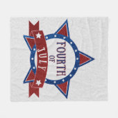 Amerikanische Unabhängigkeitstag Glitzer Picnic Bl Fleecedecke (Vorderseite (Horizontal))