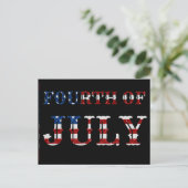Amerikanische Unabhängigkeitstag Glitzer Postkarte (Stehend Vorderseite)