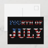 Amerikanische Unabhängigkeitstag Glitzer Postkarte (Vorne/Hinten)