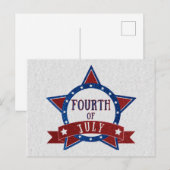 Amerikanische Unabhängigkeitstag Glitzer Postkarte (Vorne/Hinten)