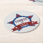 Amerikanische Unabhängigkeitstag Glitzer Runder Pappuntersetzer (Angewinkelt)