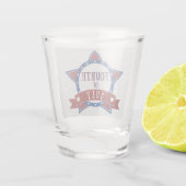 Amerikanische Unabhängigkeitstag Glitzer Schnapsglas (Rückseite)