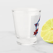 Amerikanische Unabhängigkeitstag Glitzer Schnapsglas (Links)