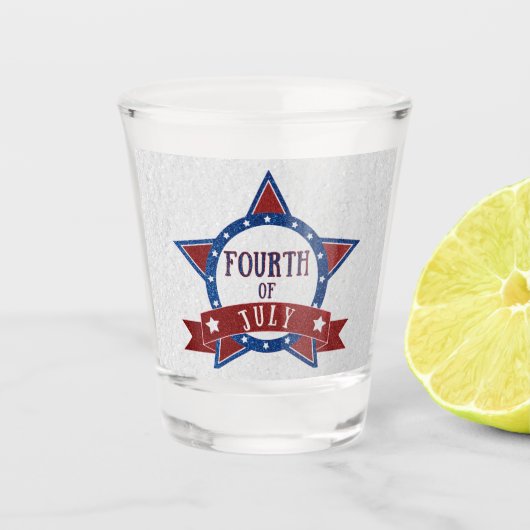 Amerikanische Unabhängigkeitstag Glitzer Schnapsglas (Vorderseite)
