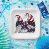 Amerikanische Unabhängigkeitstag Gnomes Pappteller (Party)