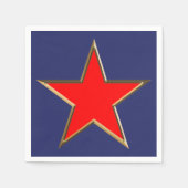 Amerikanische Unabhängigkeitstag Gold Rot-Blau-Ste Serviette (Vorderseite)