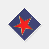 Amerikanische Unabhängigkeitstag Gold Rot-Blau-Ste Serviette (Ecke)