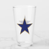 Amerikanische Unabhängigkeitstag Goldblauer patrio Glas (Rückseite)